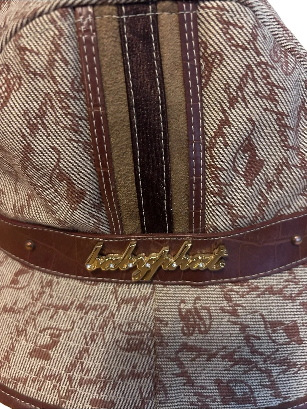 Baby Phat Brown and Cream Monogram Bucket Hat